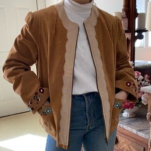 Cottage core suede jacket